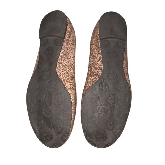 Tory Burch Reva Coconut Stingray Leather Flats - Picture 5 of 5